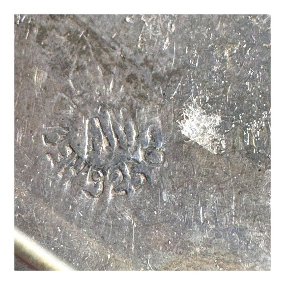 Vintage Sterling Pendant Taxco Starburst Abalone & Black Onyx Floral Pin Brooch - Picture 3 of 6